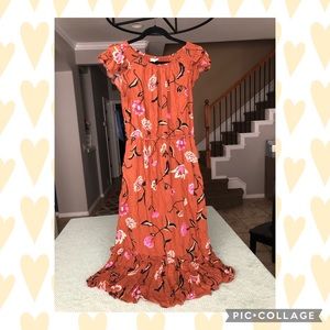 Fall Floral MIDI Dress